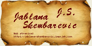 Jablana Škembarević vizit kartica